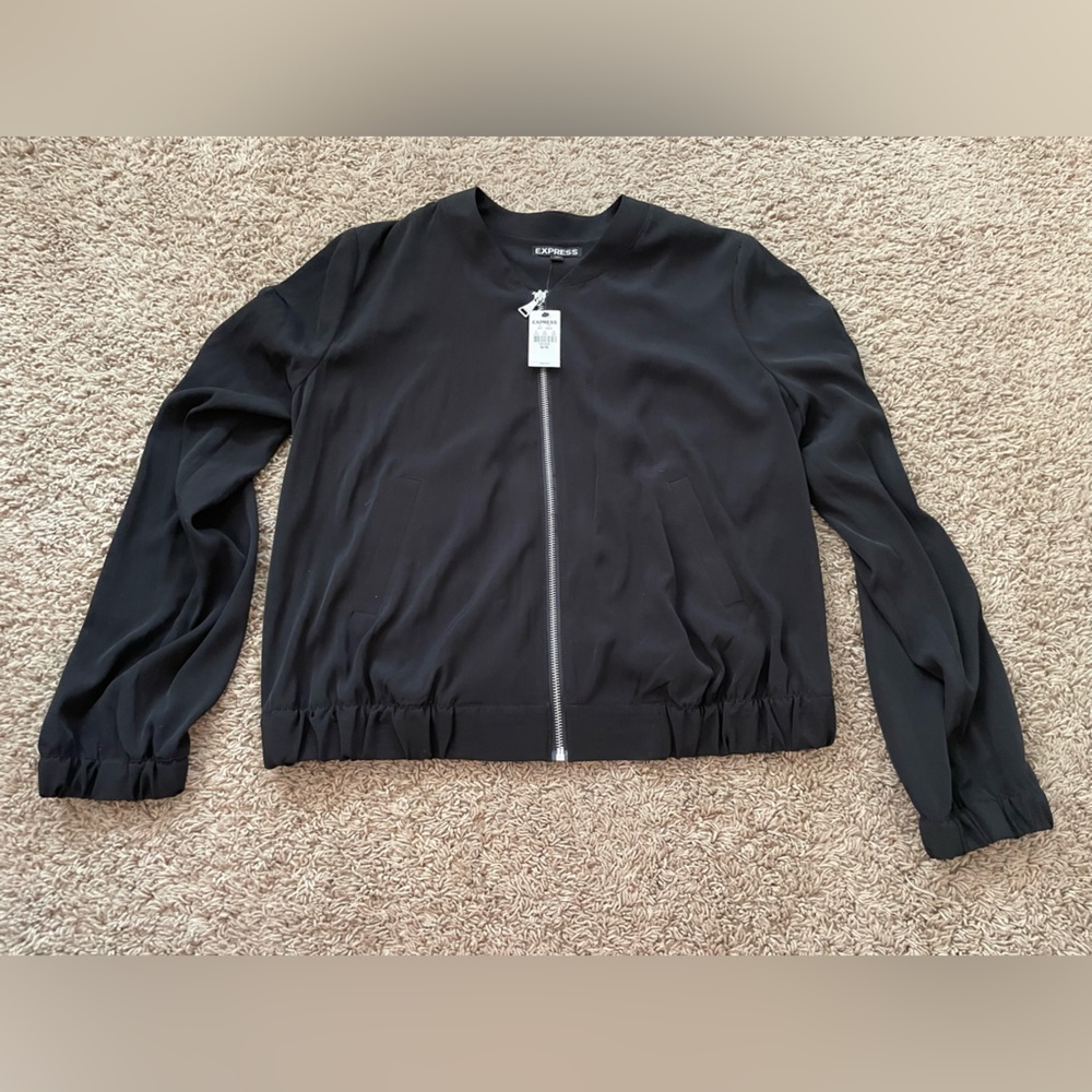 NWT Express Black Zip Up Jacket - Size M